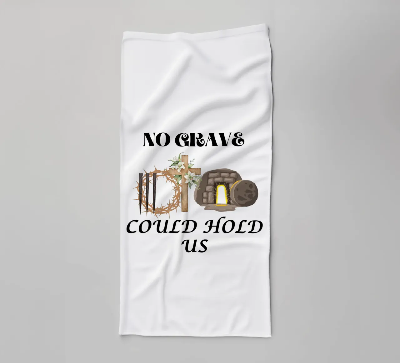 No Grave Can Hold Us Victorious in and Through Christ towel by Lionandlamb