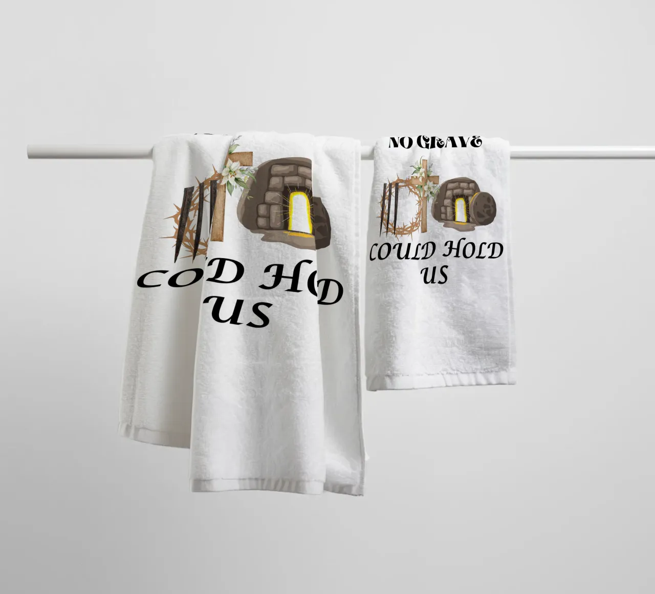 No Grave Can Hold Us Victorious in and Through Christ towel by Lionandlamb