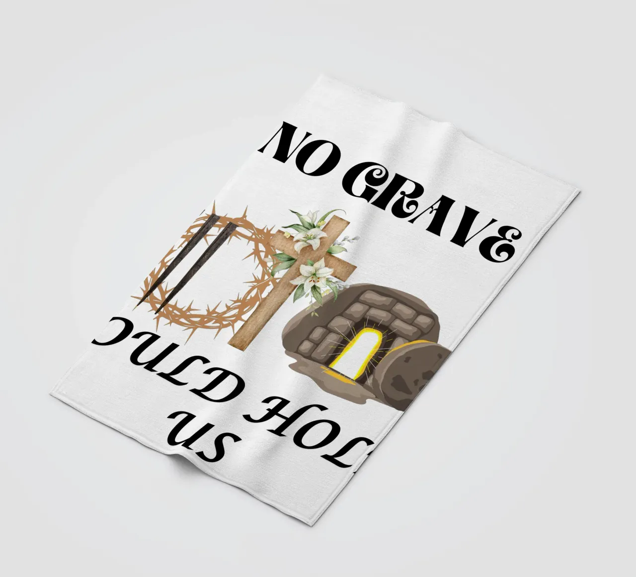 No Grave Can Hold Us Victorious in and Through Christ fleece blanket by Lionandlamb