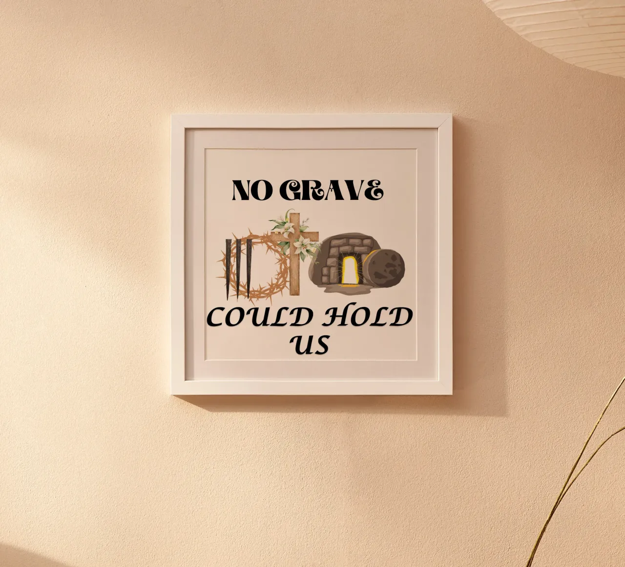 Aucune tombe ne peut nous retenir Victorieux dans et par le Christ poster de Lionandlamb