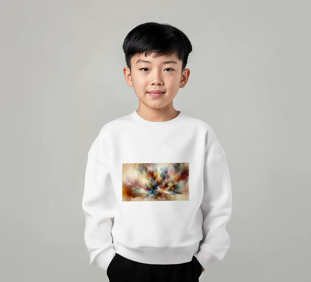 Abstrakte Reise in erdigen Farben Kinder Sweatshirt von Chromatic Fusion Studio