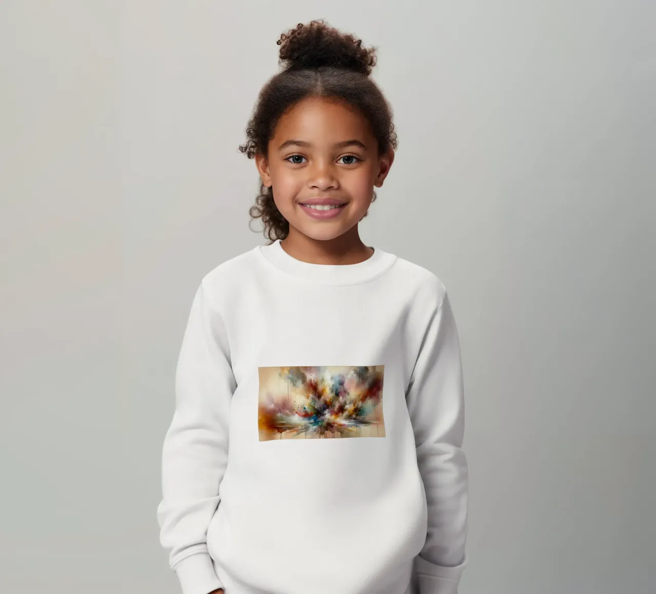 Abstrakte Reise in erdigen Farben Kinder Sweatshirt von Chromatic Fusion Studio