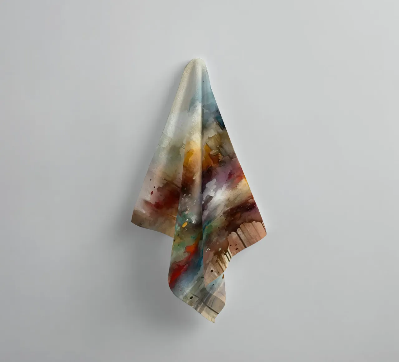 Abstracte reis in aardse kleuren badhanddoek van Chromatic Fusion Studio