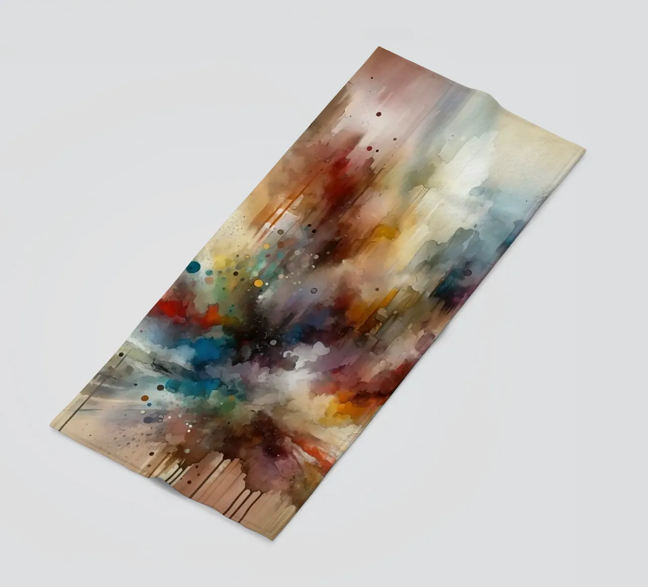 Abstract Journey in Earthy Colors beach towel by Chromatic Fusion Studio