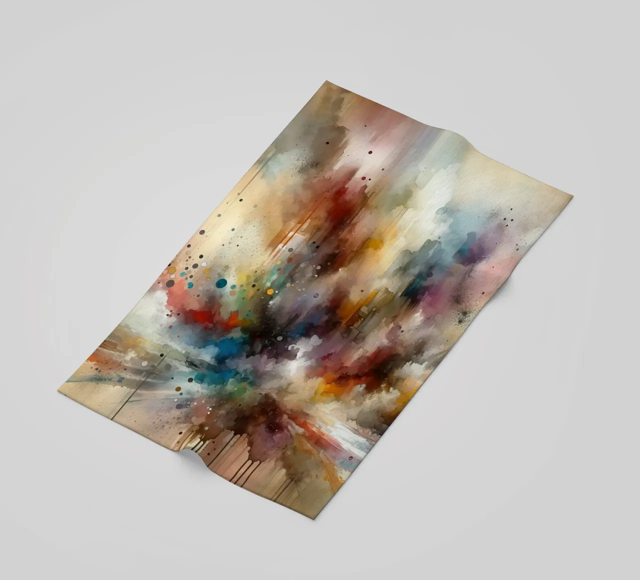 Abstract Journey in Earthy Colors beach towel by Chromatic Fusion Studio