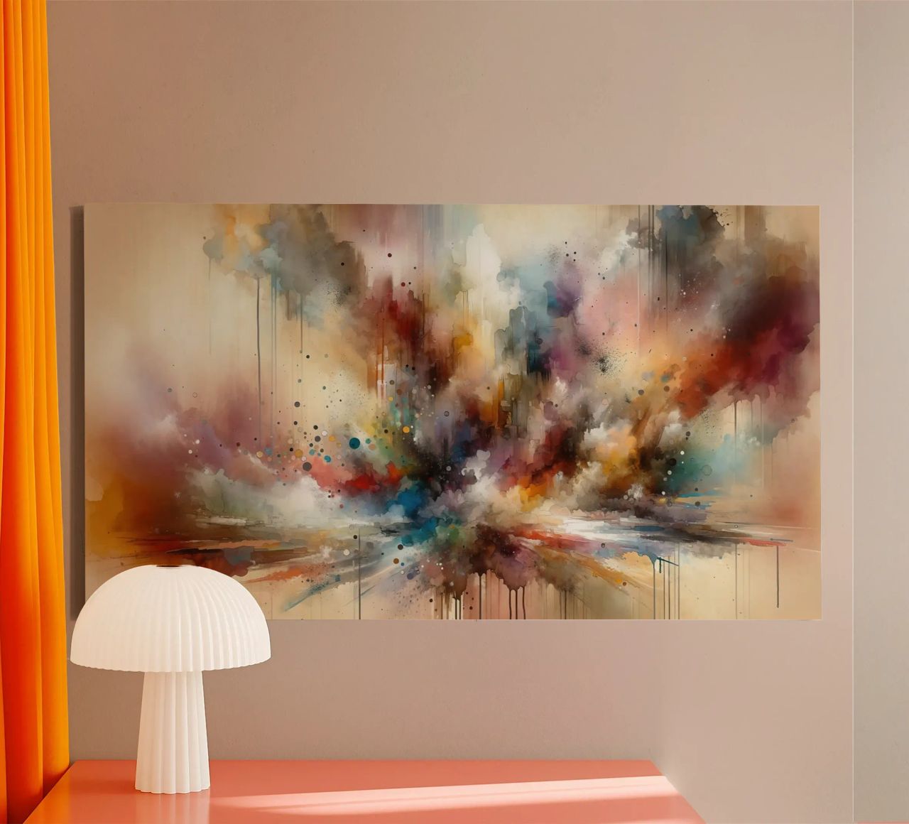 Abstract Journey in Earthy Colors canvas by Chromatic Fusion Studio