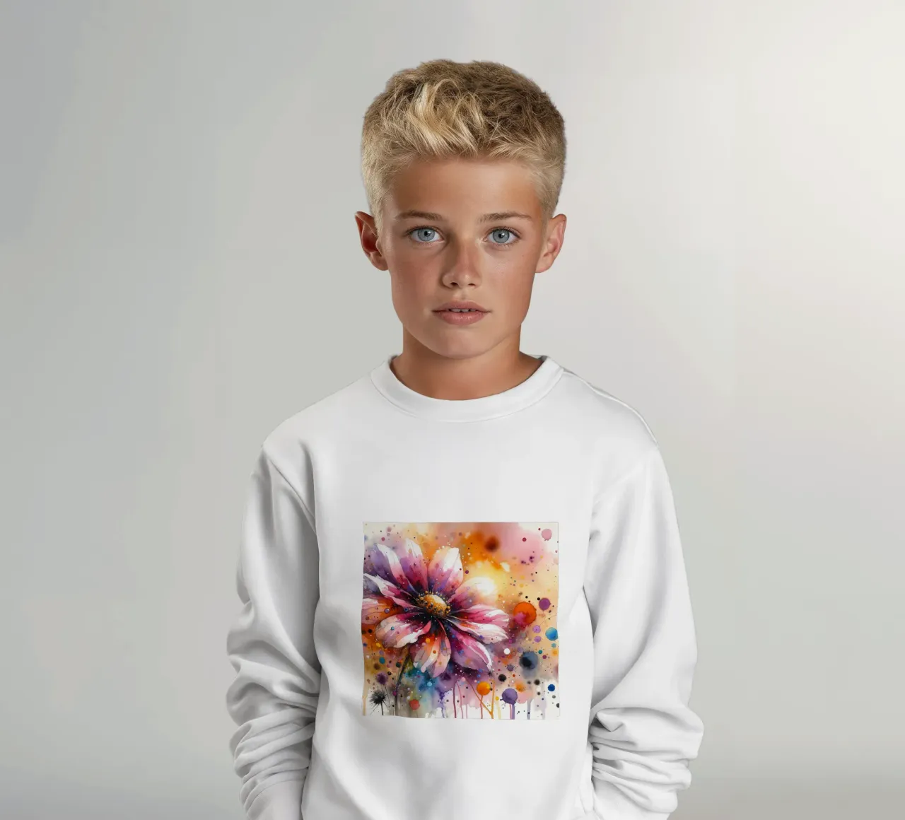 Fiducia in fiore felpa bambino da Chromatic Fusion Studio