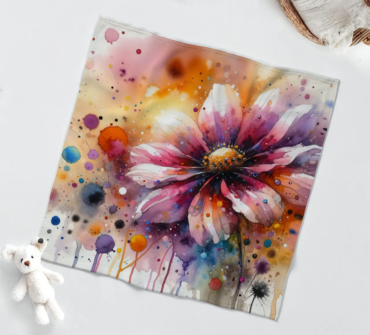 Fiducia in fiore coperta in pile da Chromatic Fusion Studio