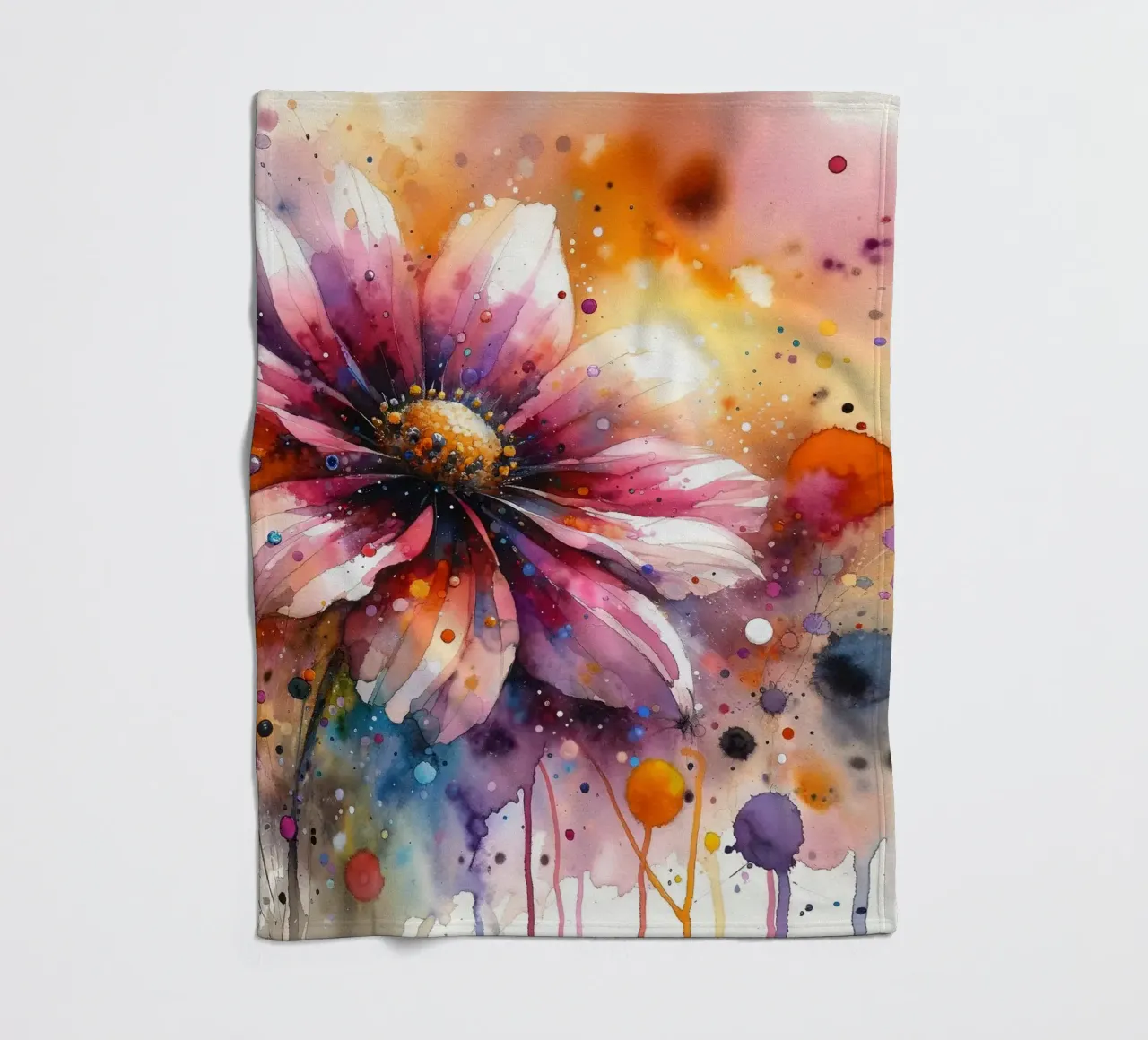 Fiducia in fiore coperta in pile da Chromatic Fusion Studio