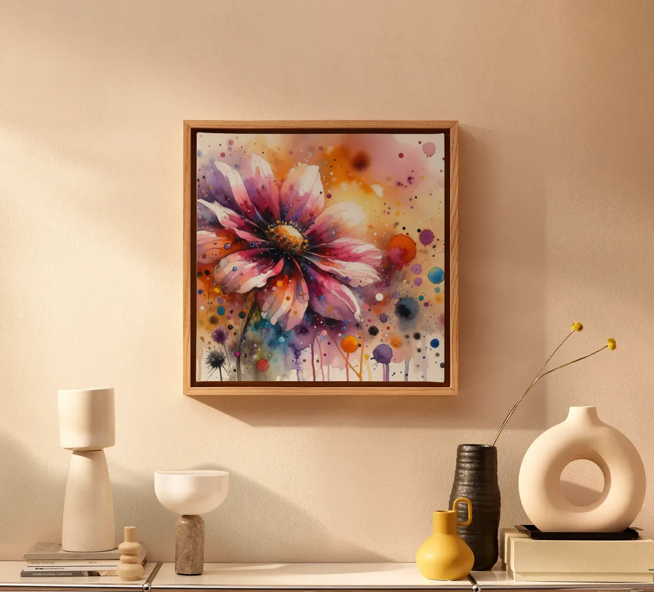 Fiducia in fiore tela con Cornice a cassetta da Chromatic Fusion Studio