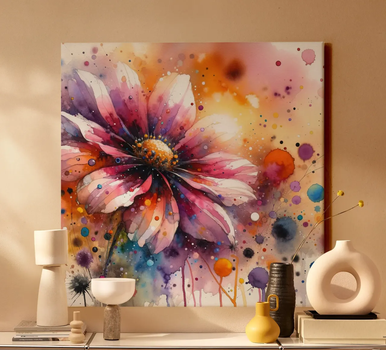 Fiducia in fiore tela con Cornice a cassetta da Chromatic Fusion Studio