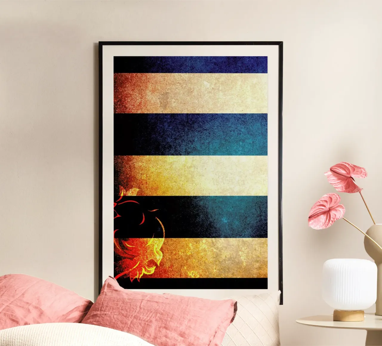 QPR poster con telaio in legno da David Curry