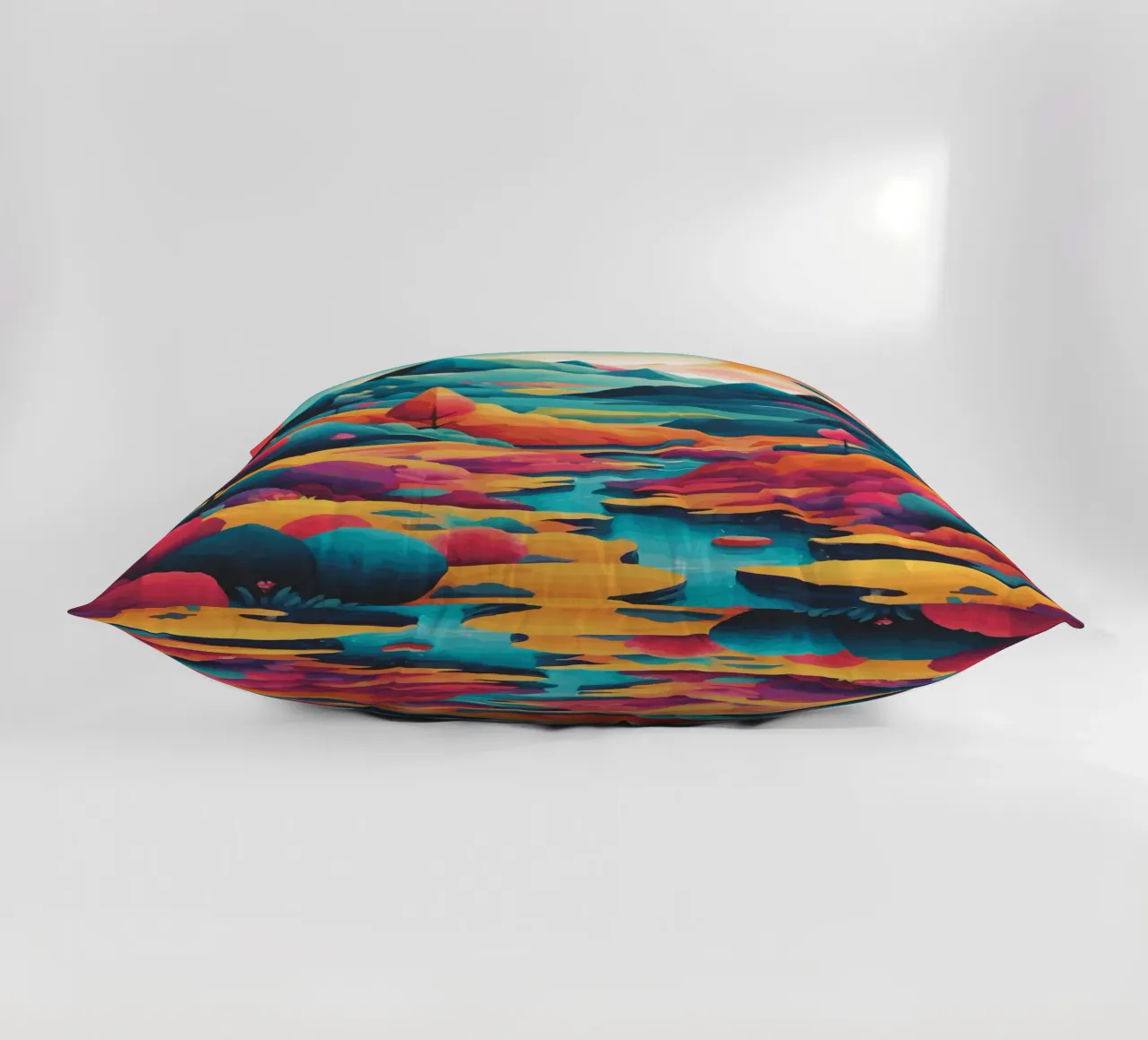 Cime cromatiche: Una sinfonia di colore e forma cuscino da artdesign1985