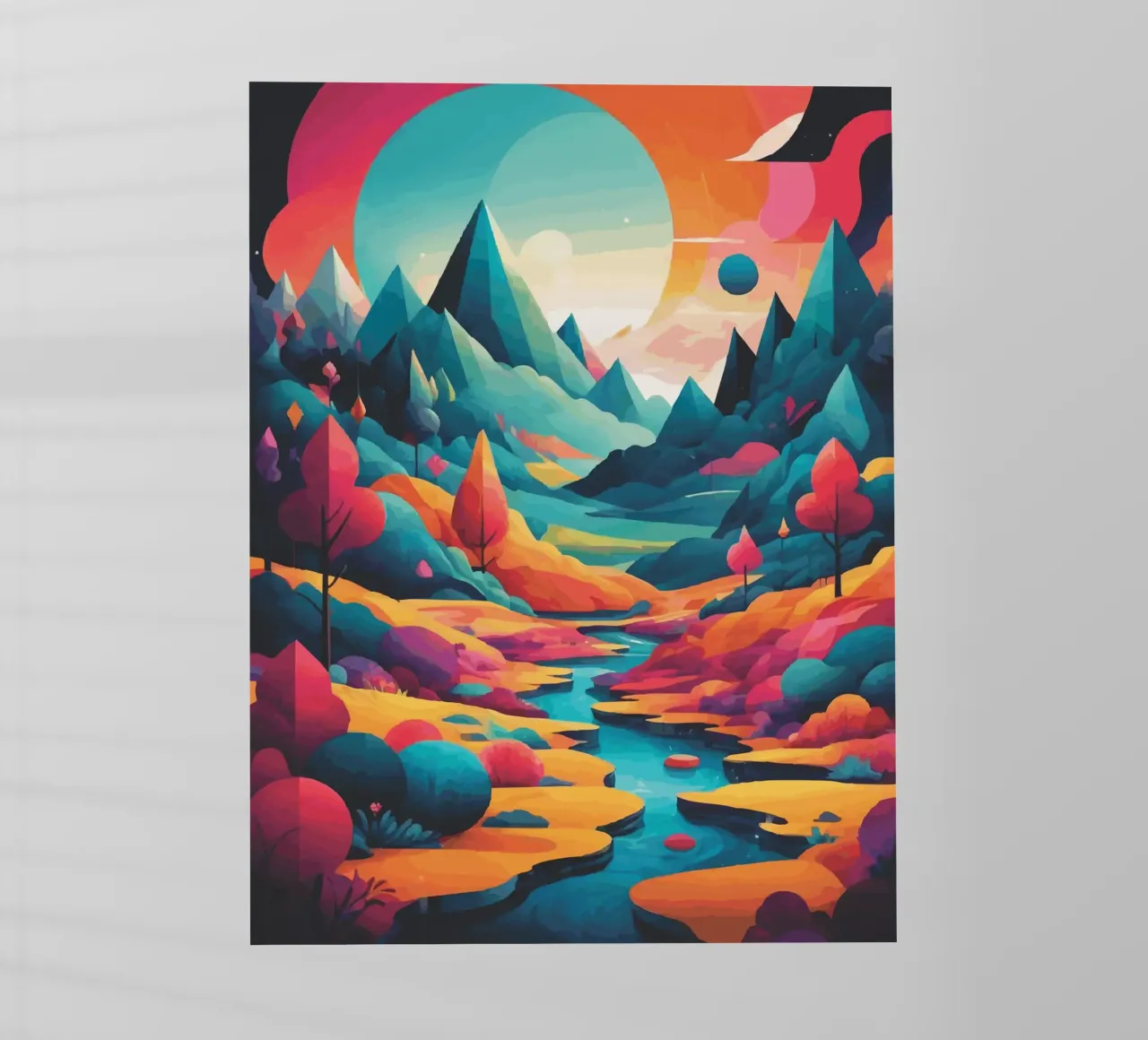 Cime cromatiche: Una sinfonia di colore e forma pellicola backlit da artdesign1985