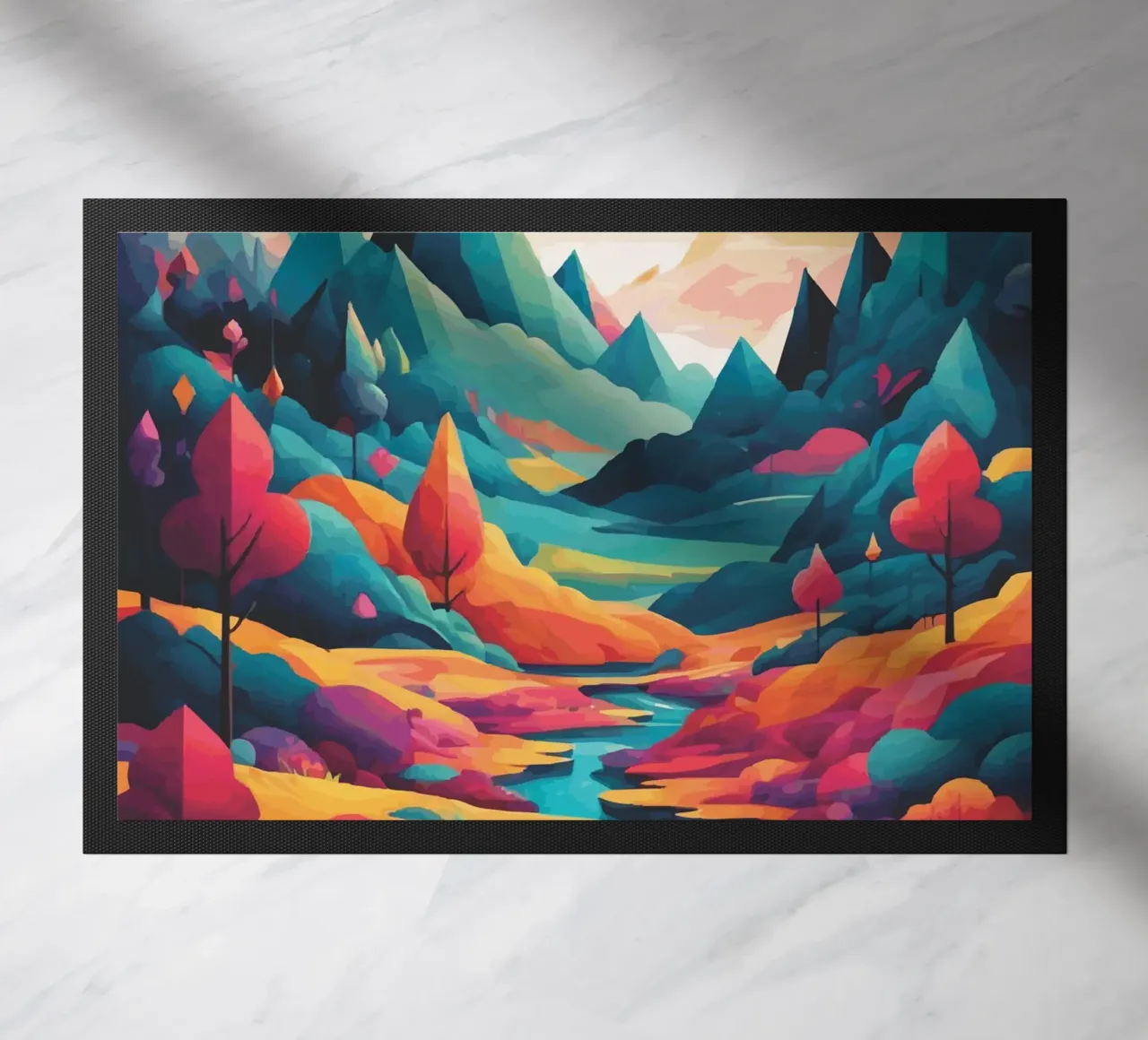 Cime cromatiche: Una sinfonia di colore e forma zerbino da artdesign1985