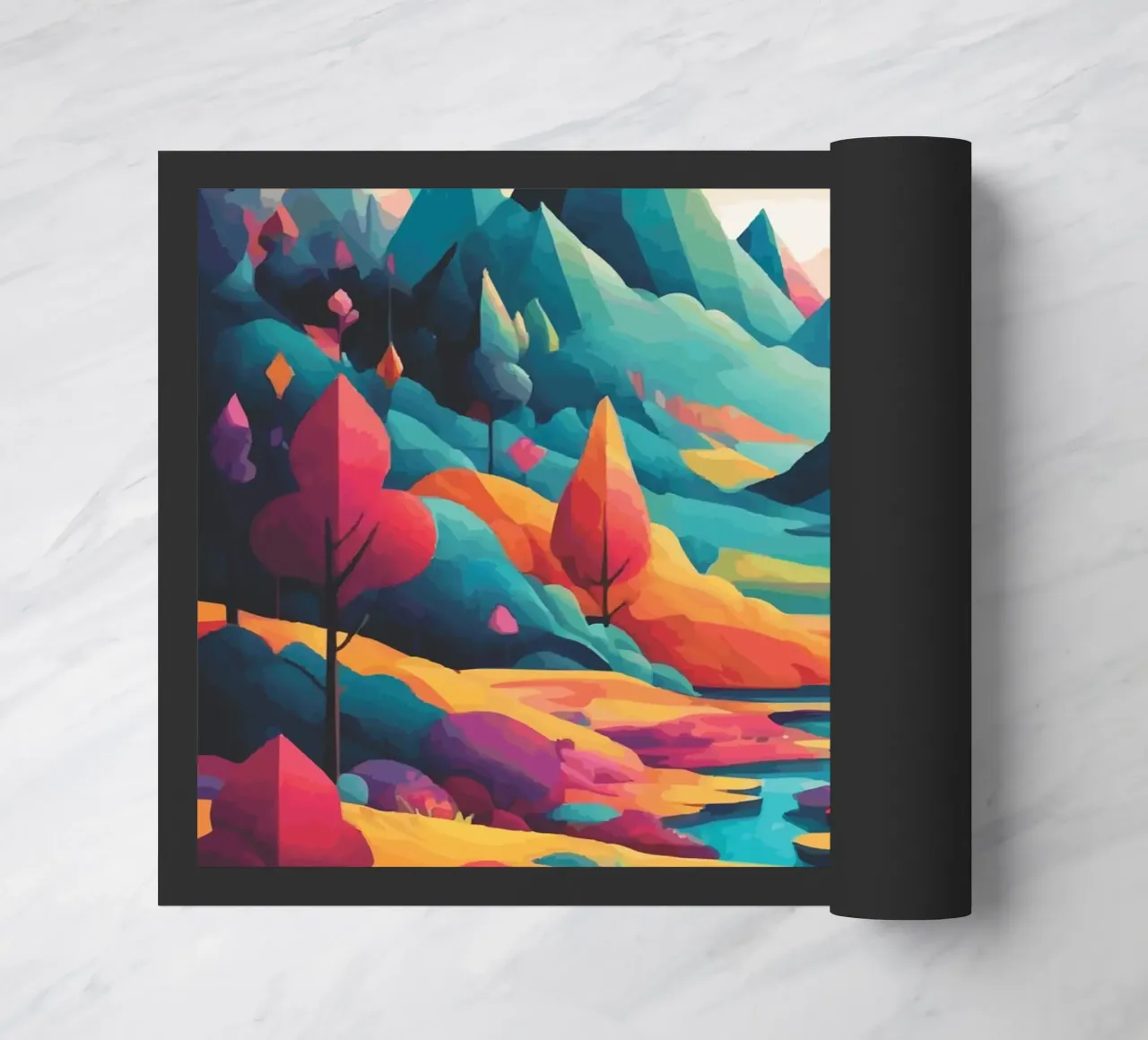 Cime cromatiche: Una sinfonia di colore e forma zerbino da artdesign1985