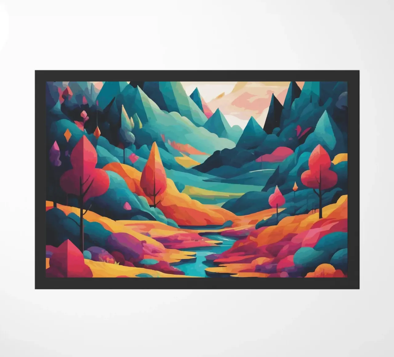 Cime cromatiche: Una sinfonia di colore e forma zerbino da artdesign1985