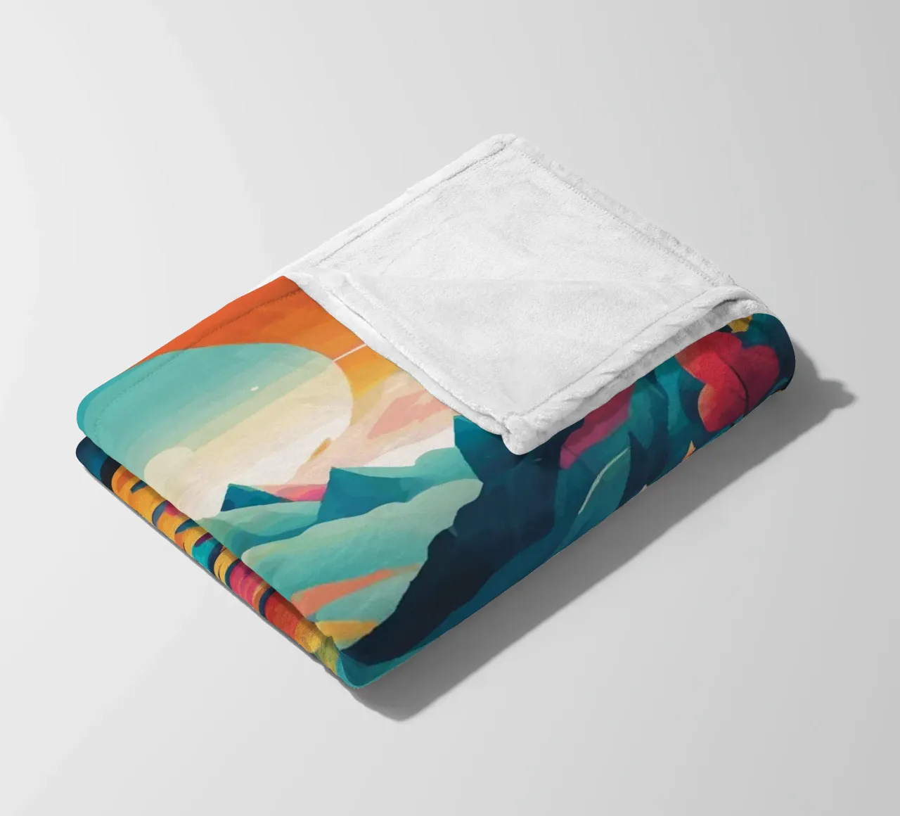 Cime cromatiche: Una sinfonia di colore e forma coperta in pile da artdesign1985