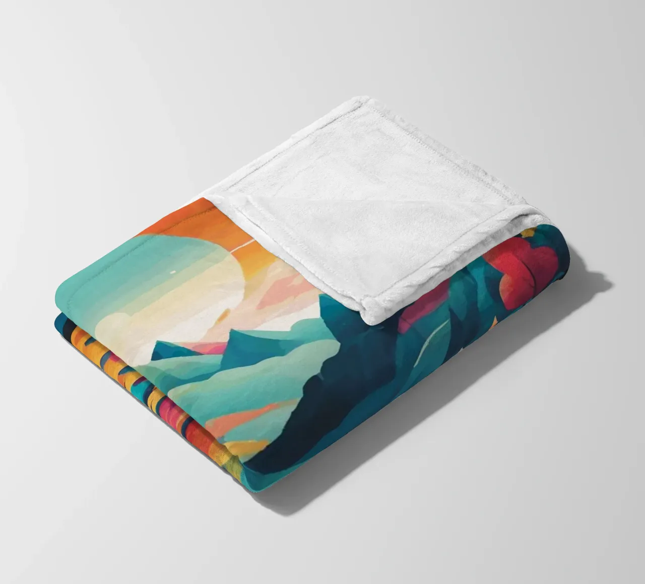 Cime cromatiche: Una sinfonia di colore e forma coperta in pile da artdesign1985