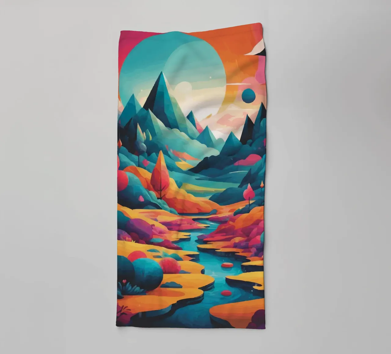 Cime cromatiche: Una sinfonia di colore e forma asciugamano da bagno da artdesign1985