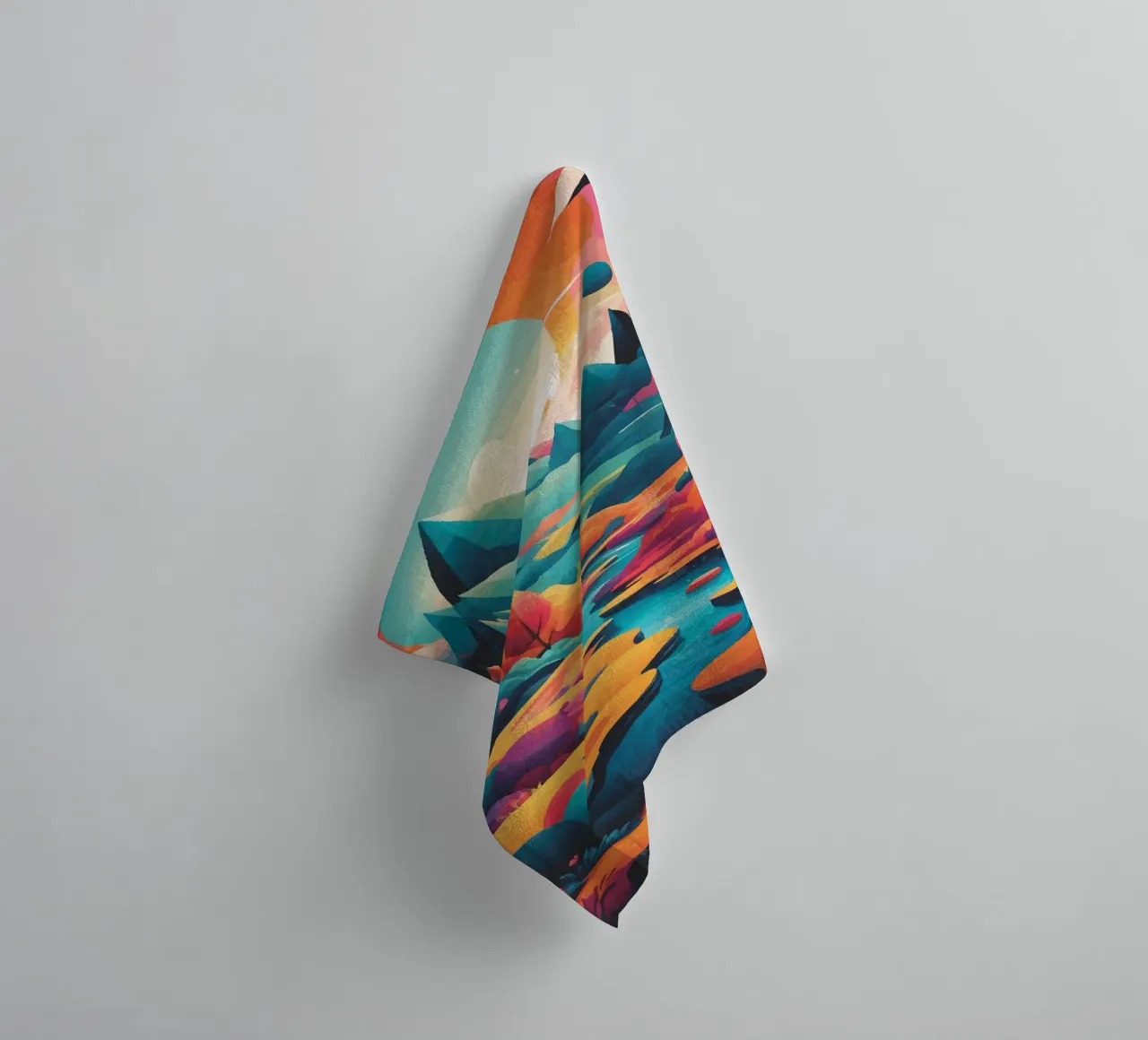 Pics chromatiques : Une symphonie de couleurs et de formes serviette de bain de artdesign1985