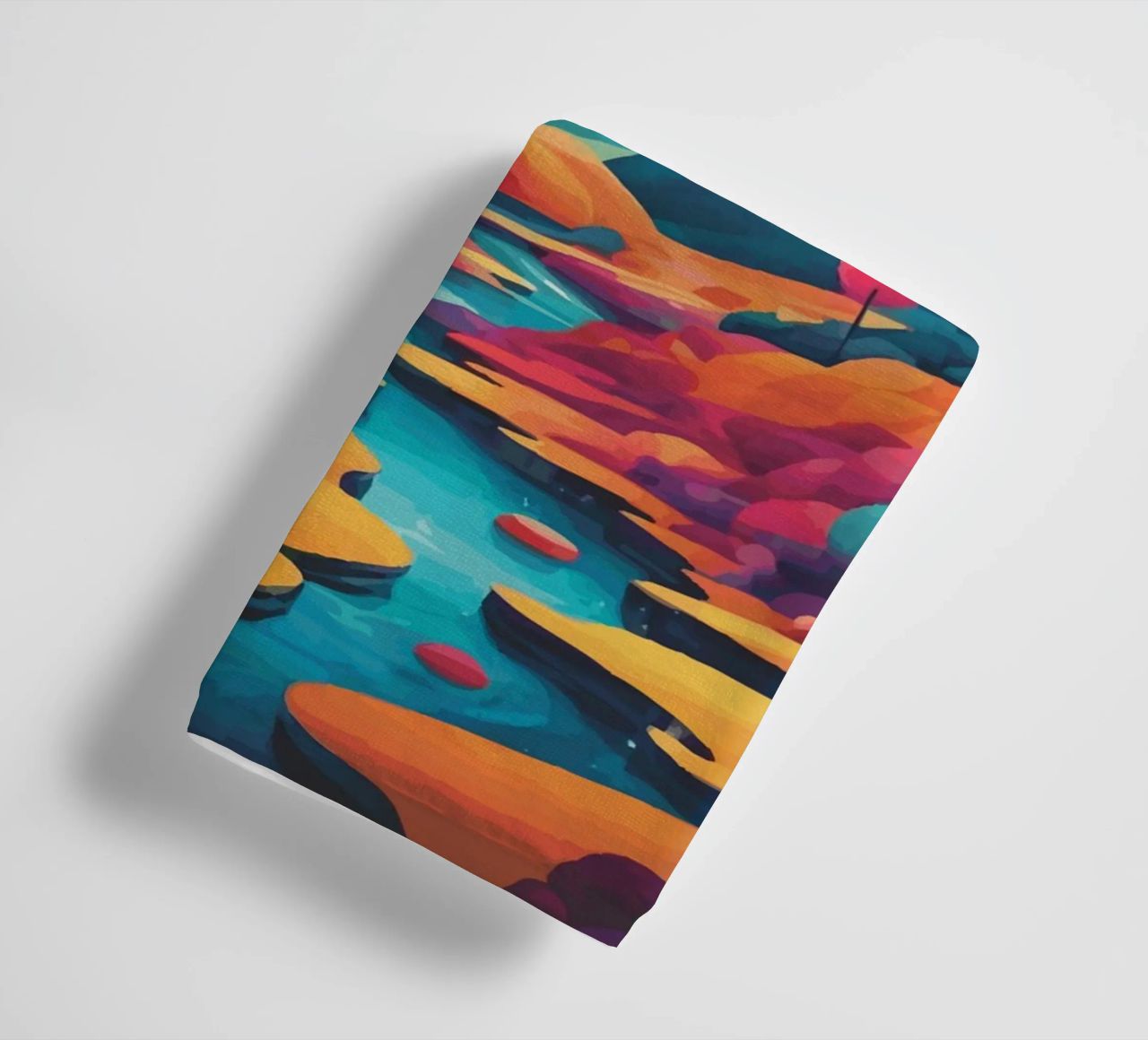 Chromatic Peaks: A Symphony of Color and Form towel by artdesign1985