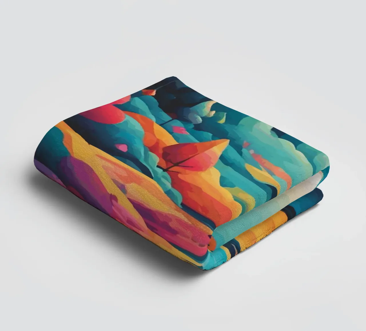 Pics chromatiques : Une symphonie de couleurs et de formes serviette de bain de artdesign1985