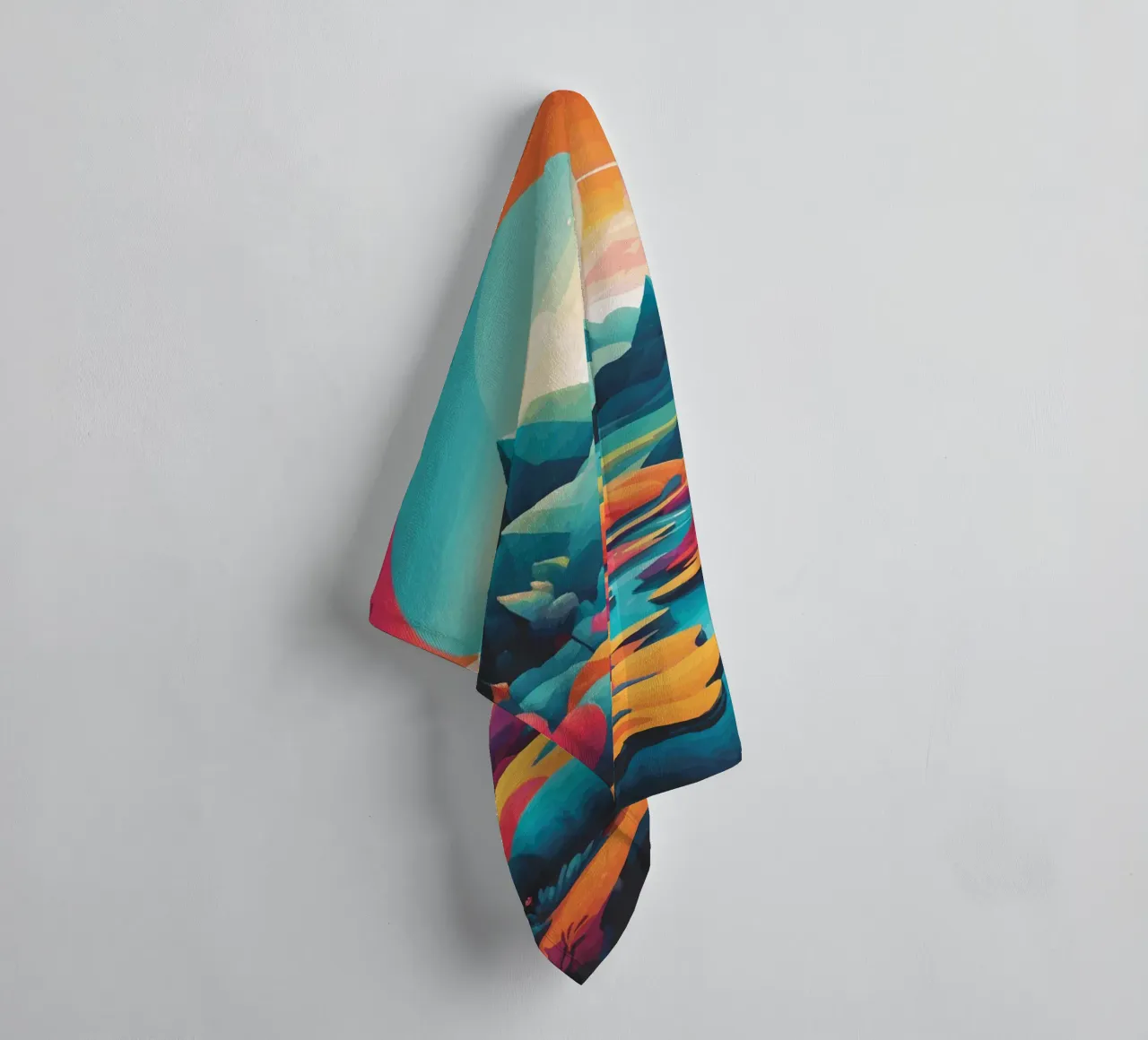 Cime cromatiche: Una sinfonia di colore e forma asciugamano da bagno da artdesign1985