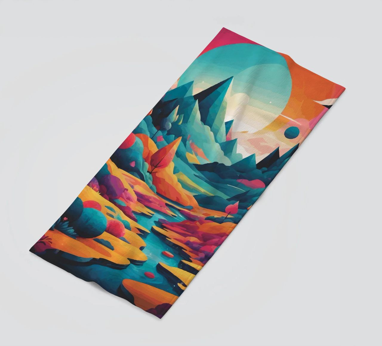 Cime cromatiche: Una sinfonia di colore e forma telo mare da artdesign1985