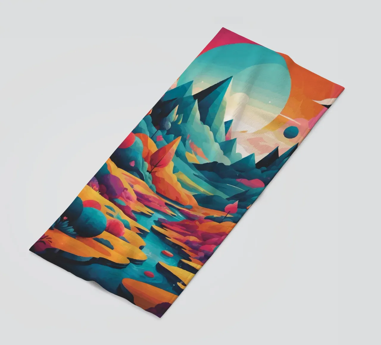 Cime cromatiche: Una sinfonia di colore e forma telo mare da artdesign1985