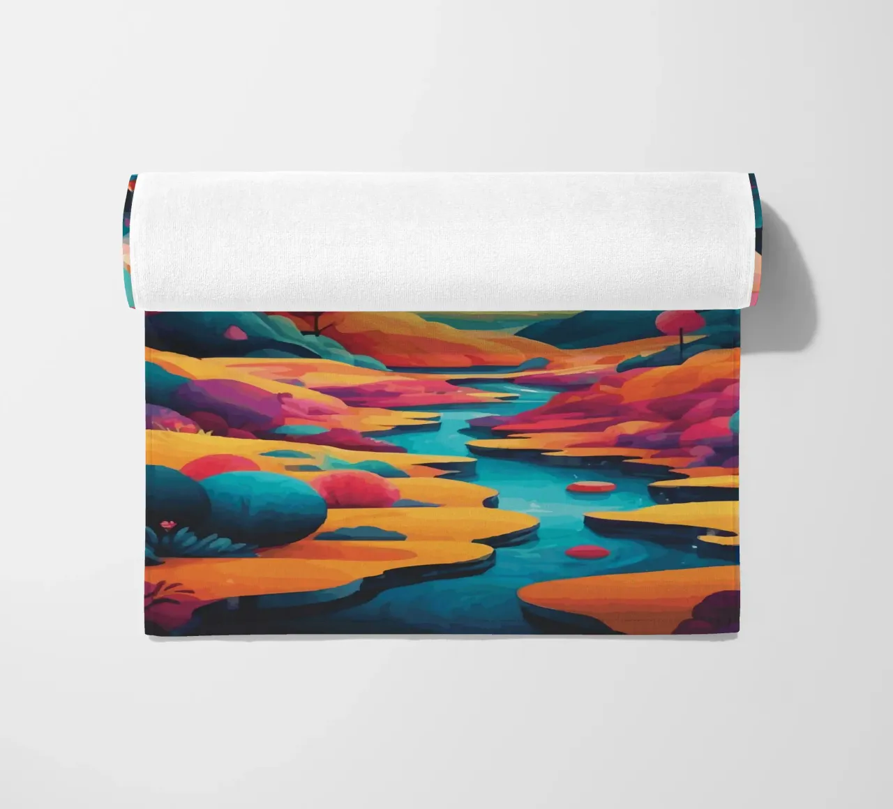 Cime cromatiche: Una sinfonia di colore e forma telo mare da artdesign1985