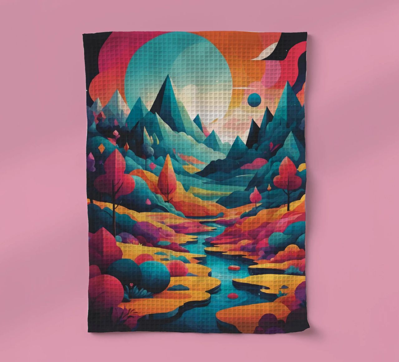 Cime cromatiche: Una sinfonia di colore e forma canovaccio da cucina da artdesign1985
