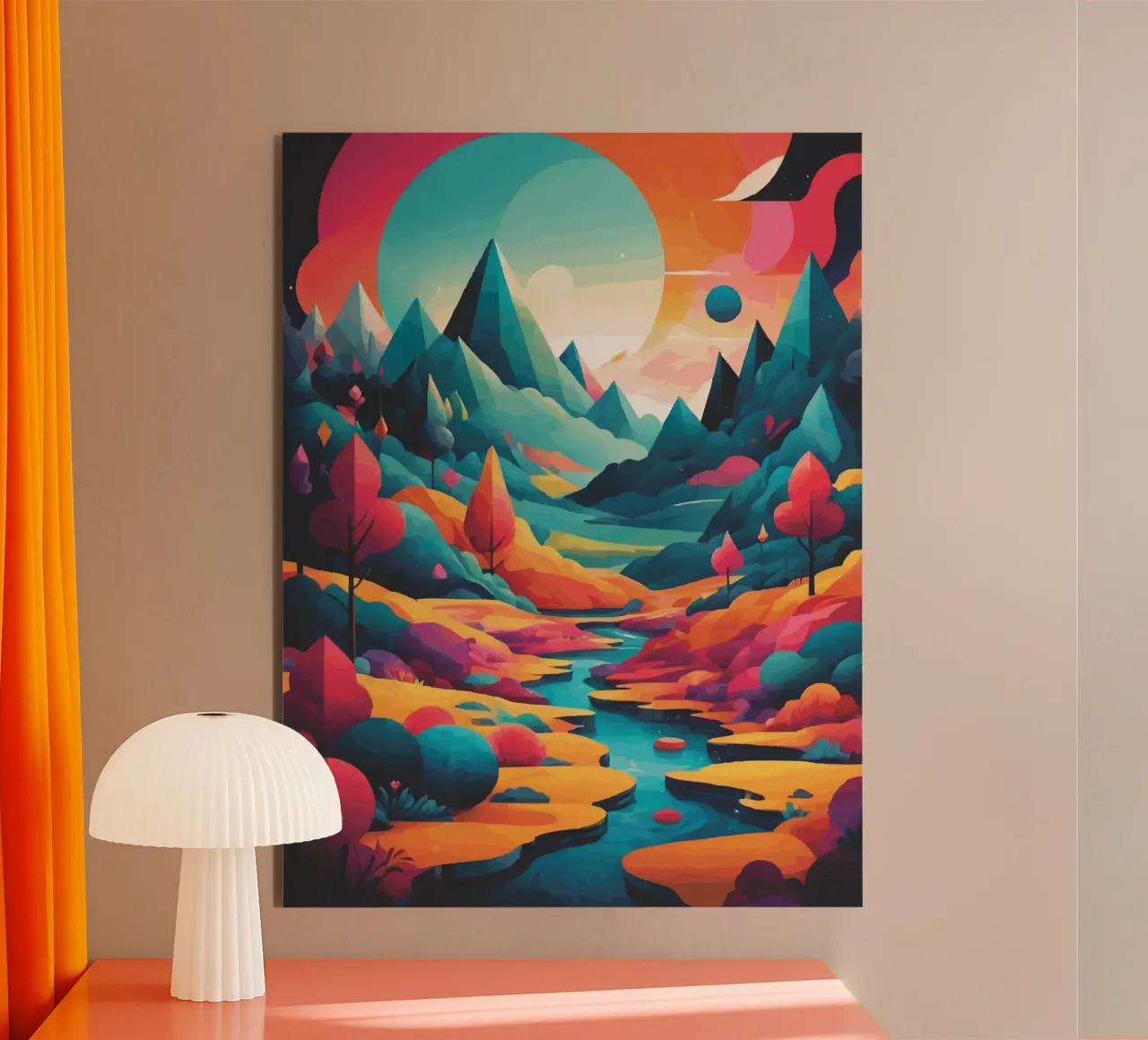 Cime cromatiche: Una sinfonia di colore e forma alluminio dibond da artdesign1985