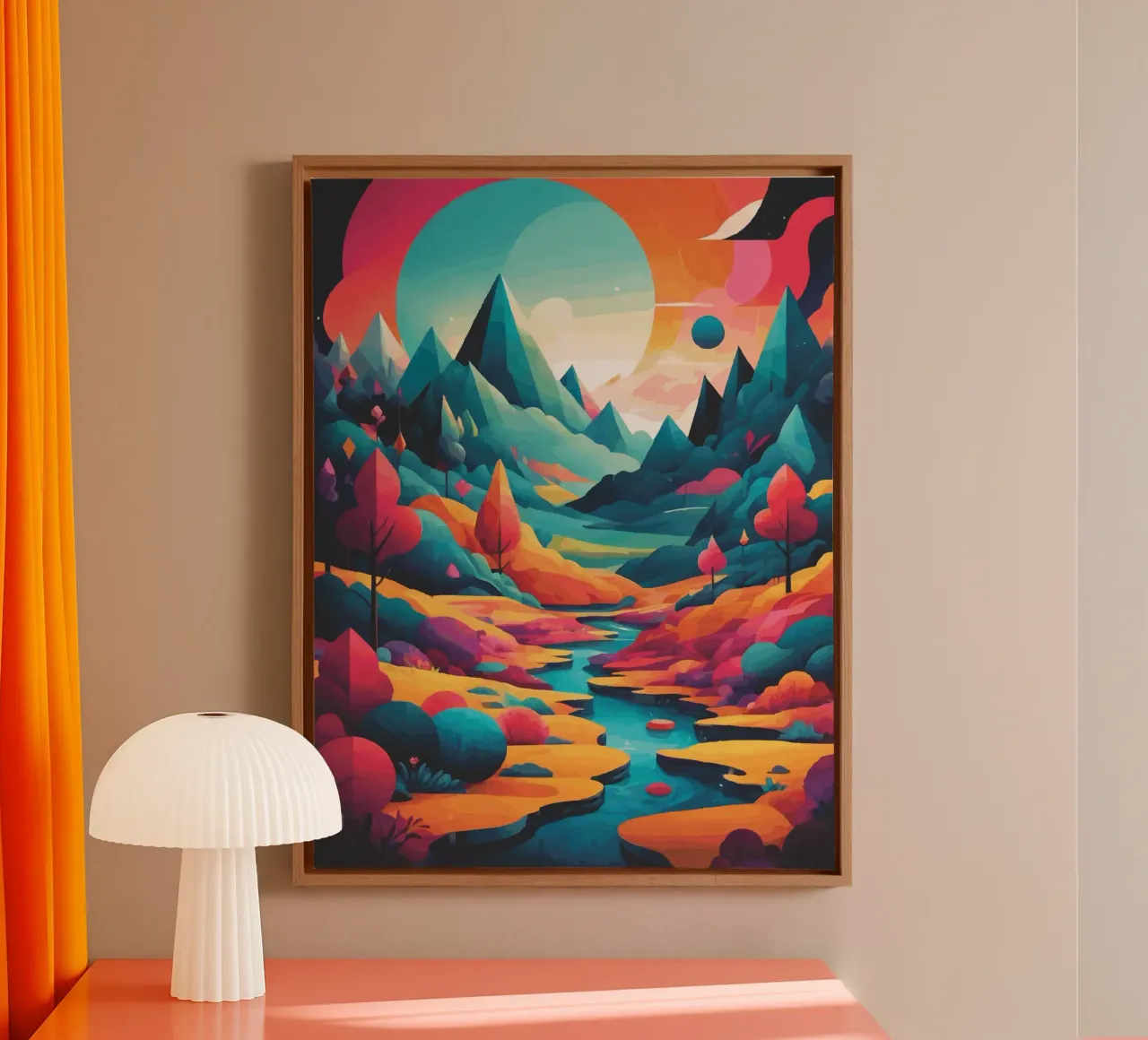 Cime cromatiche: Una sinfonia di colore e forma tela da artdesign1985