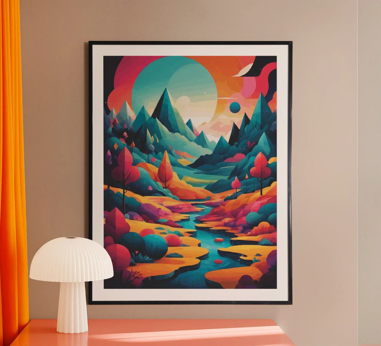 Chromatic Peaks: A Symphony of Color and Form poster by artdesign1985
