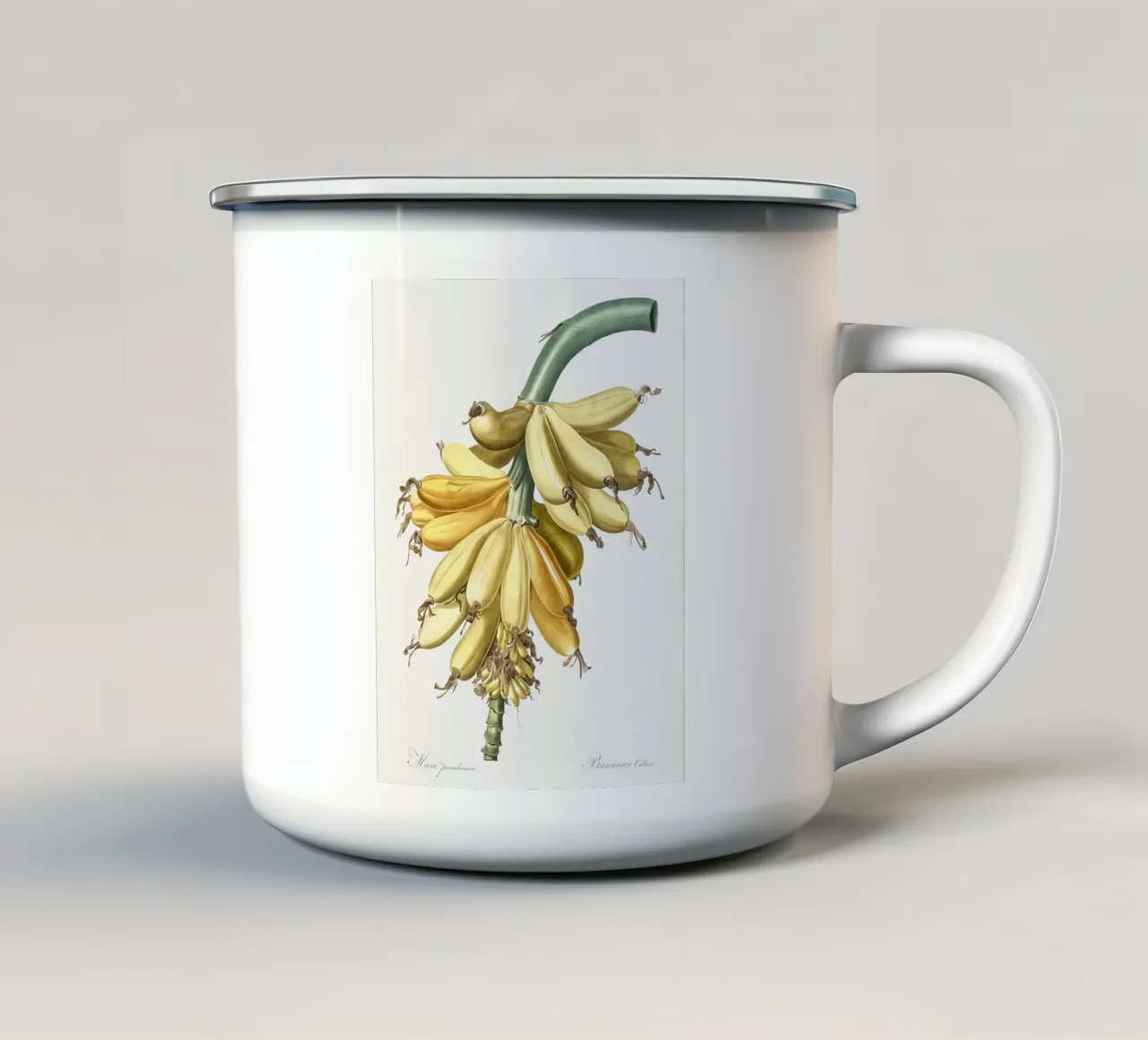 banana illustration tazza in smalto da vintageshop