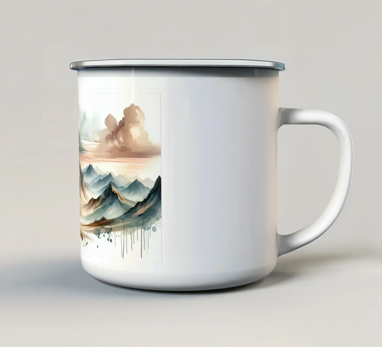 Maestà della montagna tazza in smalto da Chromatic Fusion Studio