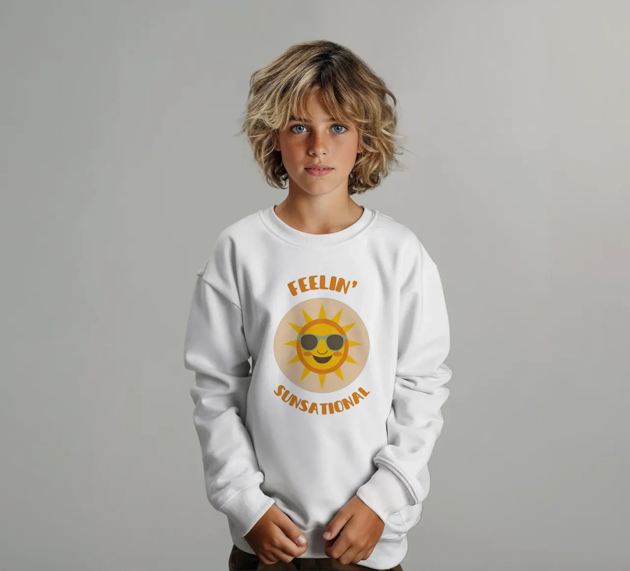 Feeling sunsational - cute & funny pun for sunny days felpa bambino da Punderful Day