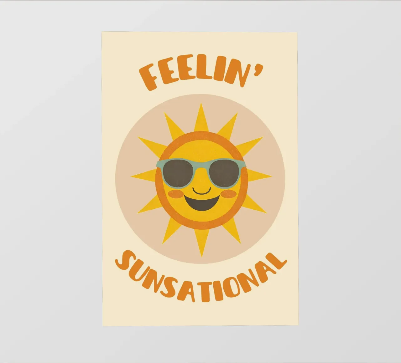 Feeling sunsational - cute & funny pun for sunny days pellicola backlit da Punderful Day