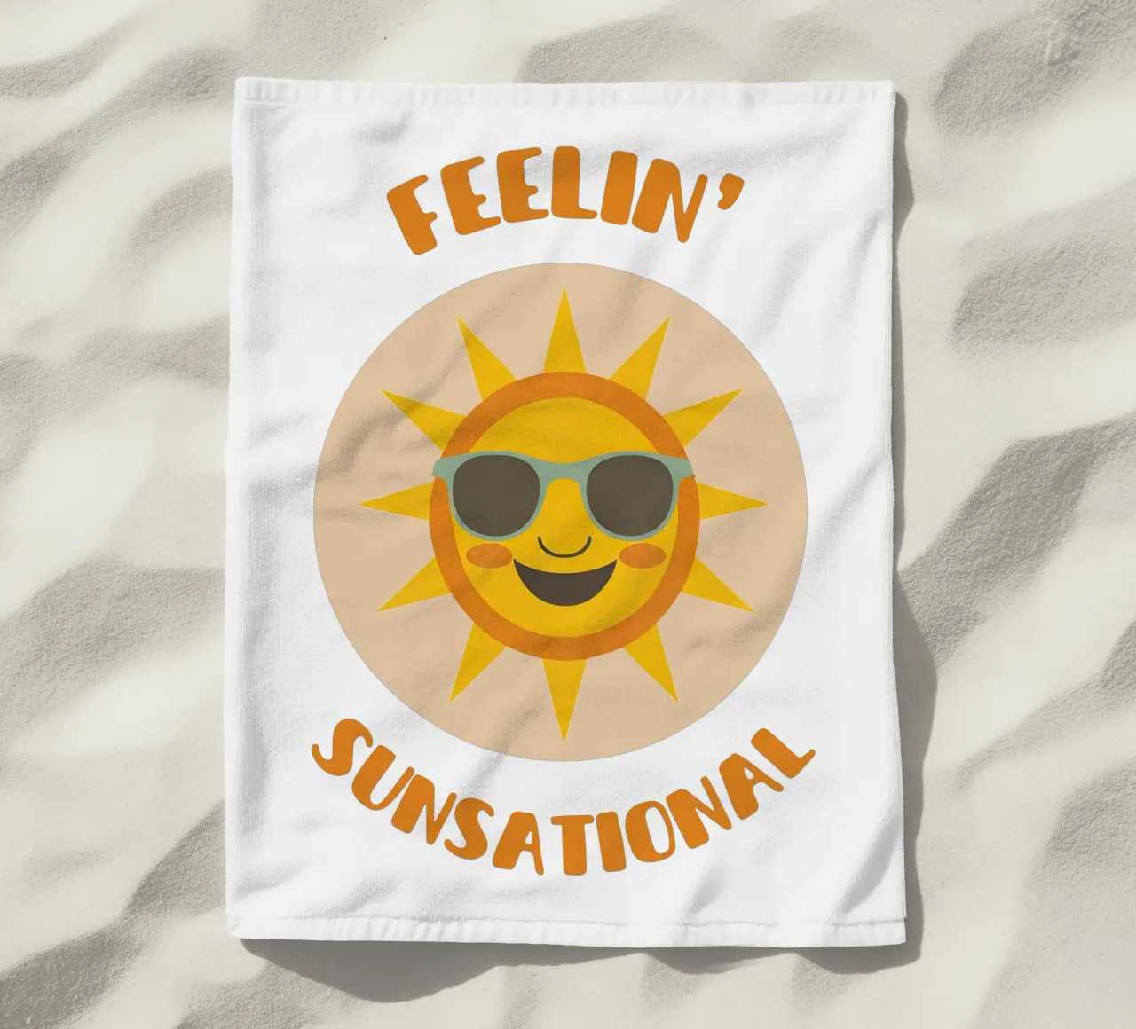 Feeling sunsational - cute & funny pun for sunny days telo mare da Punderful Day