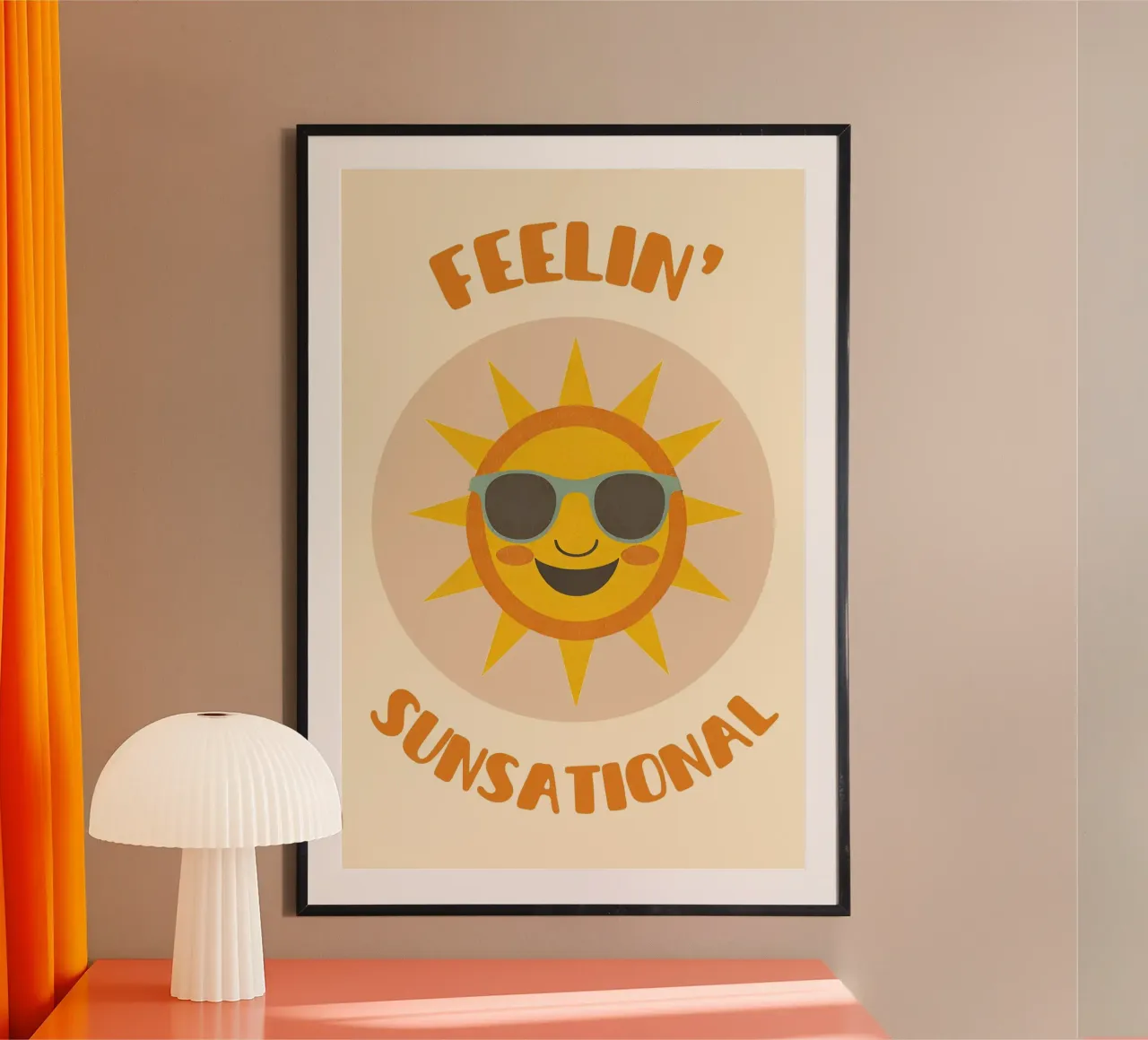 Feeling sunsational - cute & funny pun for sunny days carta hahnemühle da Punderful Day