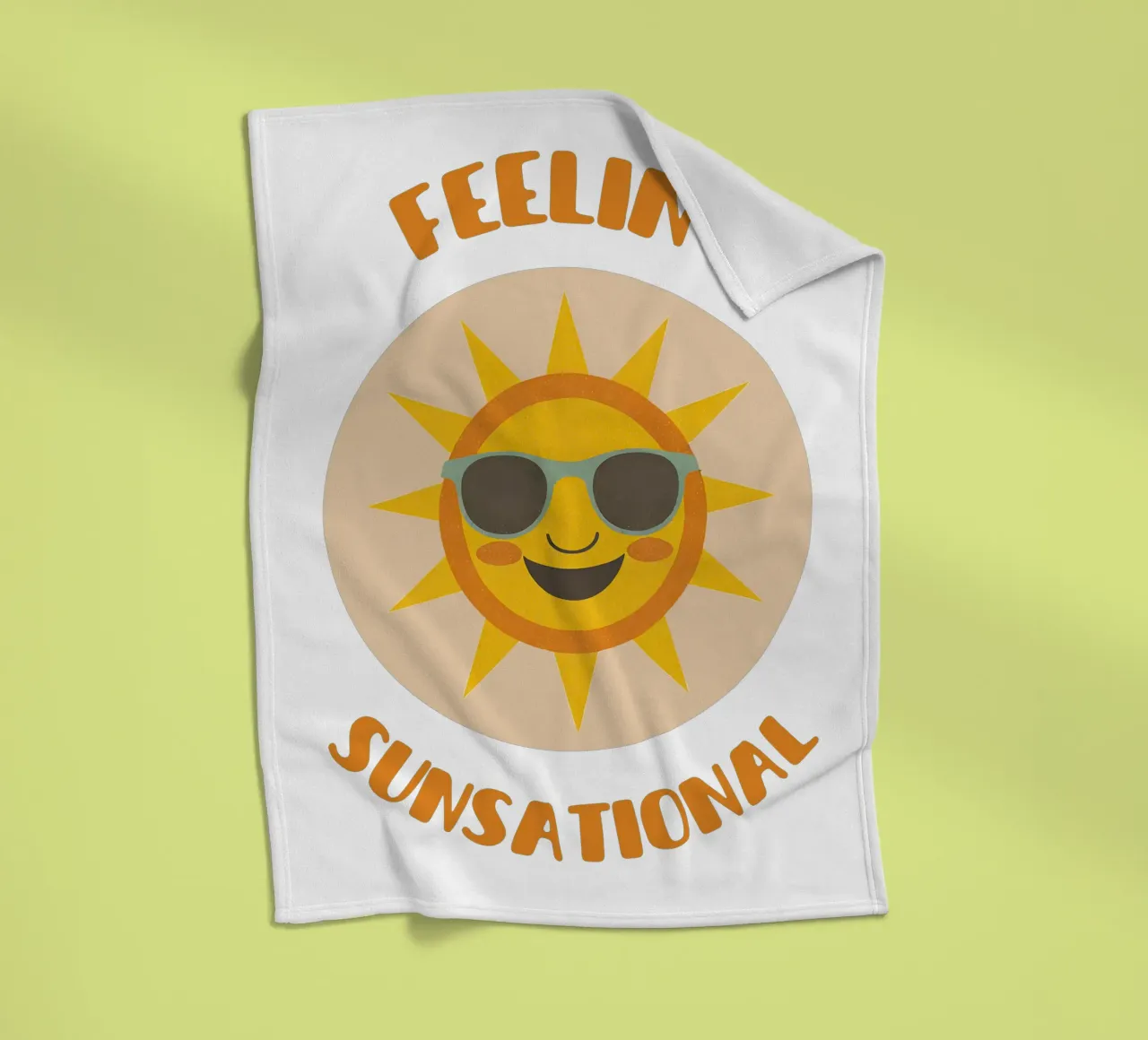 Feeling sunsational - cute & funny pun for sunny days coperta in pile da Punderful Day