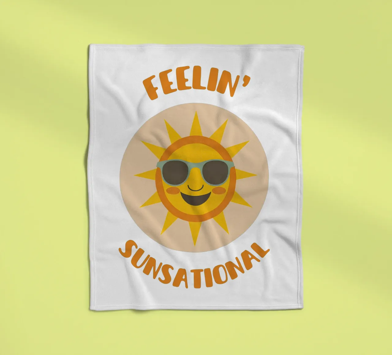 Feeling sunsational - cute & funny pun for sunny days coperta in pile da Punderful Day
