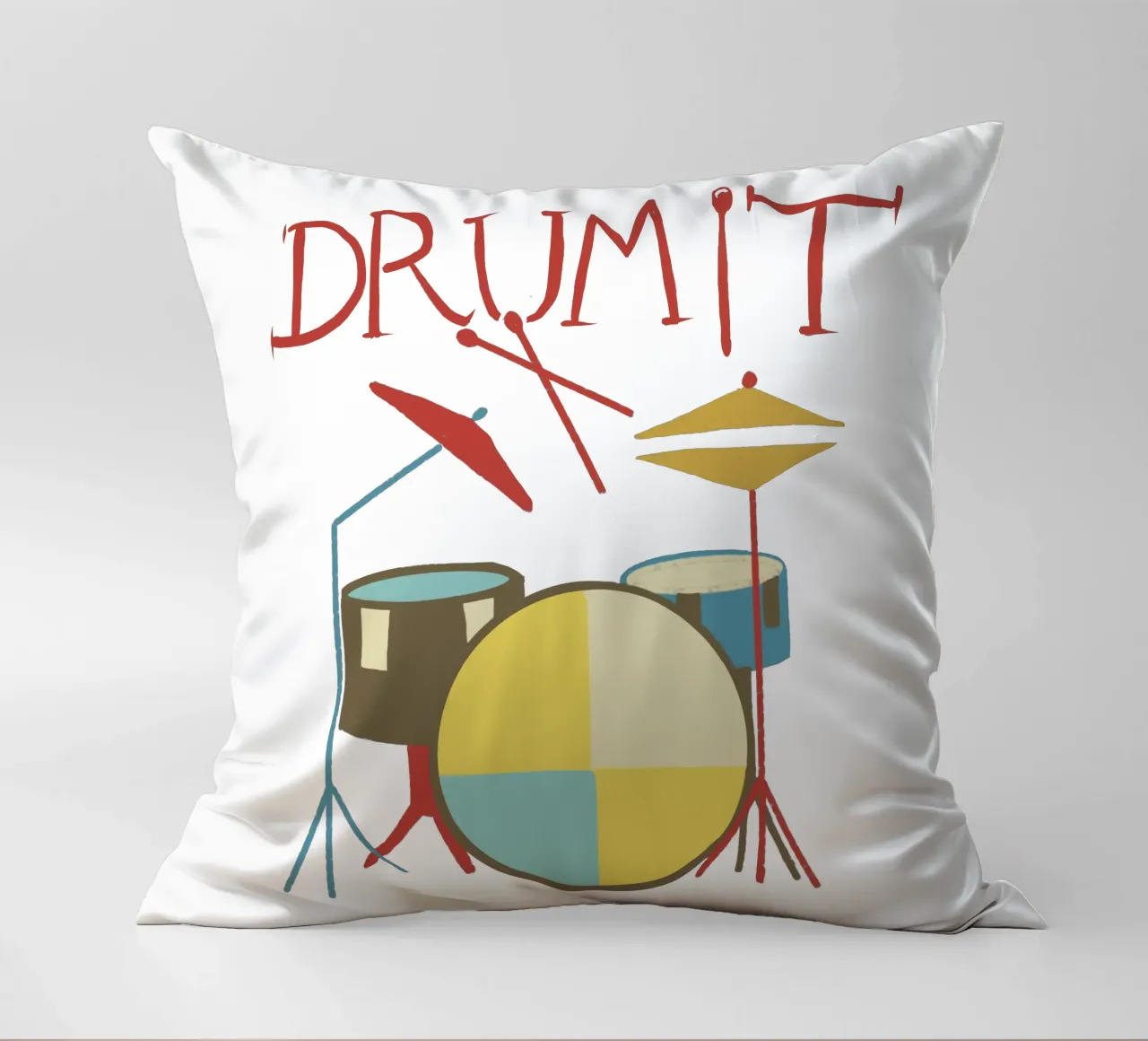 Drum it- minimalistisches Schlagzeug Design cuscino da Christiane Luz Creativum