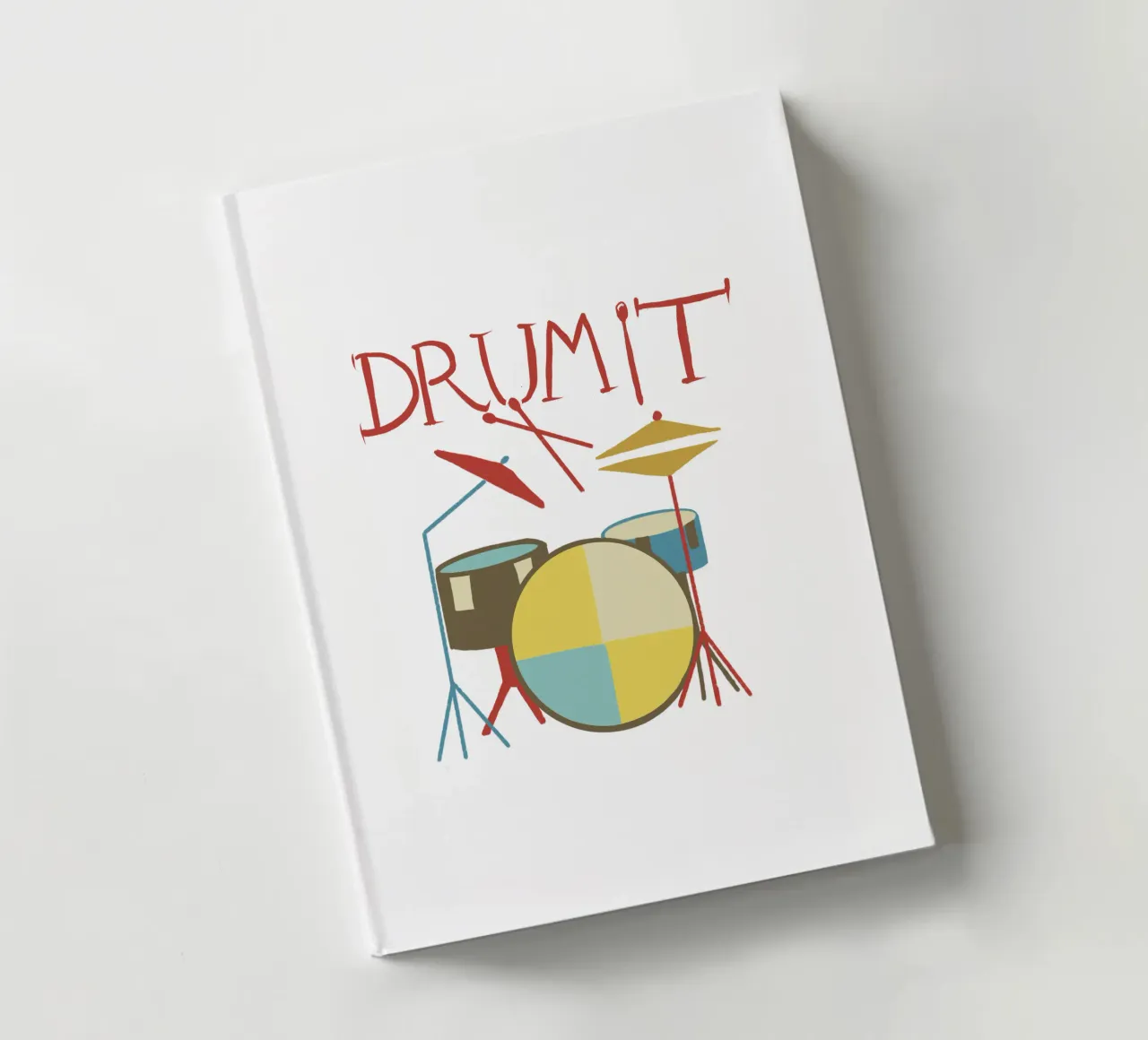 Drum it- minimalistisches Schlagzeug Design notebook by Christiane Luz Creativum