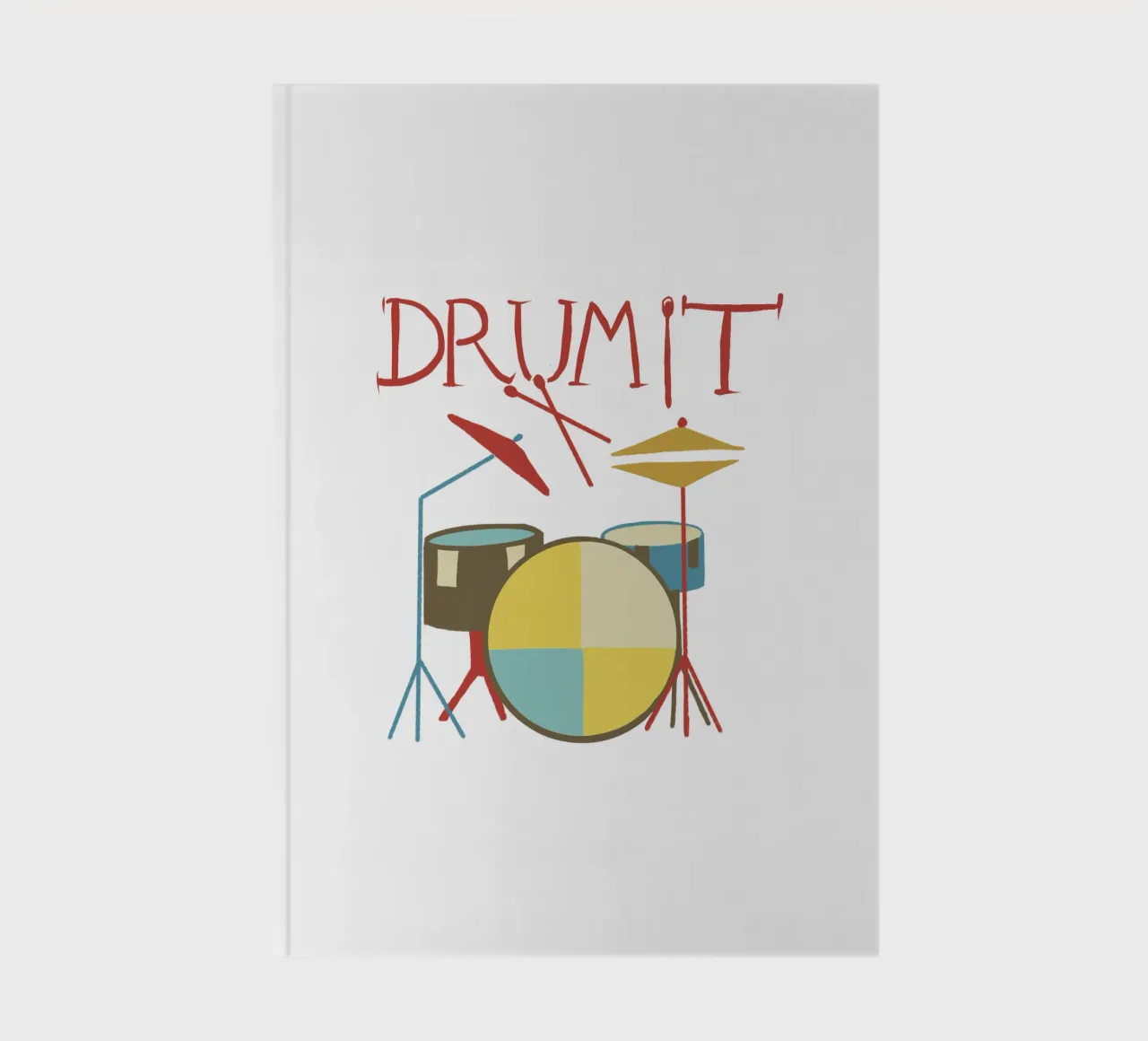 Drum it- minimalistisches Schlagzeug Design notebook by Christiane Luz Creativum