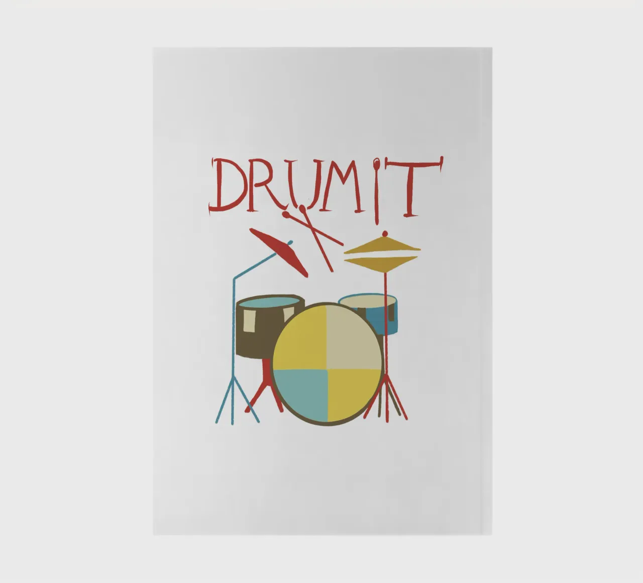 Drum it- minimalistisches Schlagzeug Design notebook by Christiane Luz Creativum