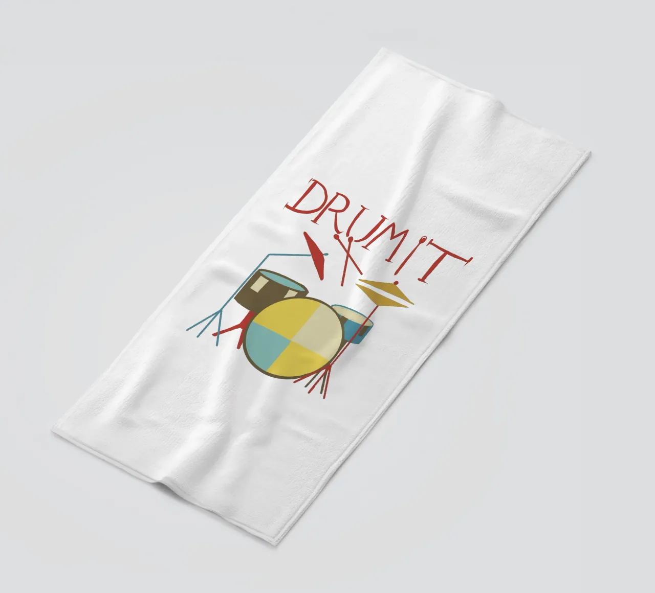 Drum it- minimalistisches Schlagzeug Design telo mare da Christiane Luz Creativum