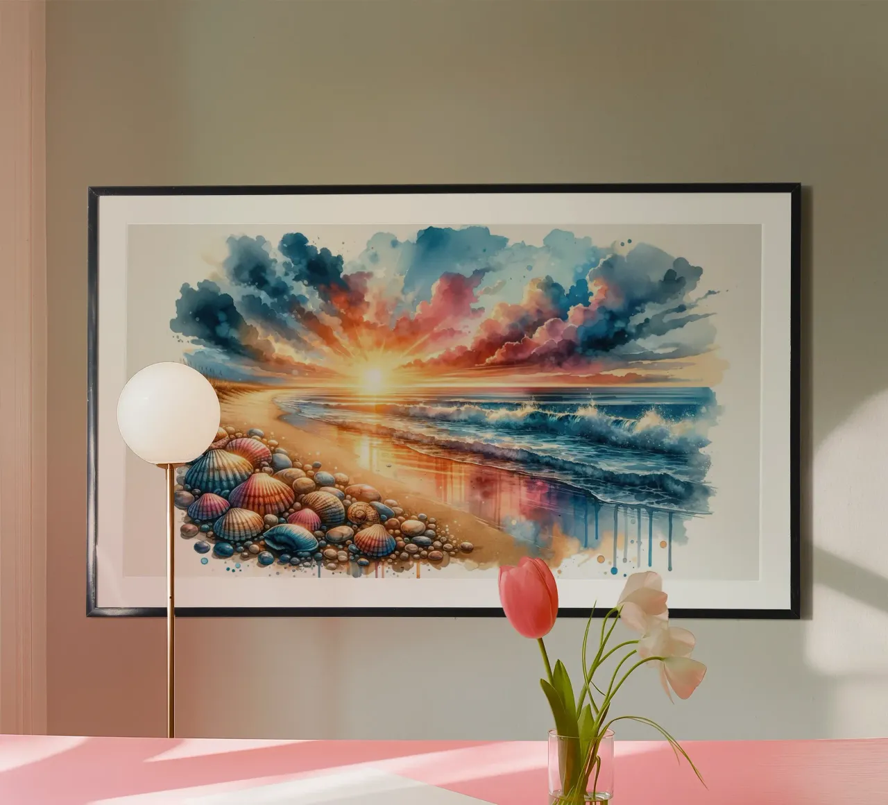 Crepuscolo dell'oceano poster da Chromatic Fusion Studio