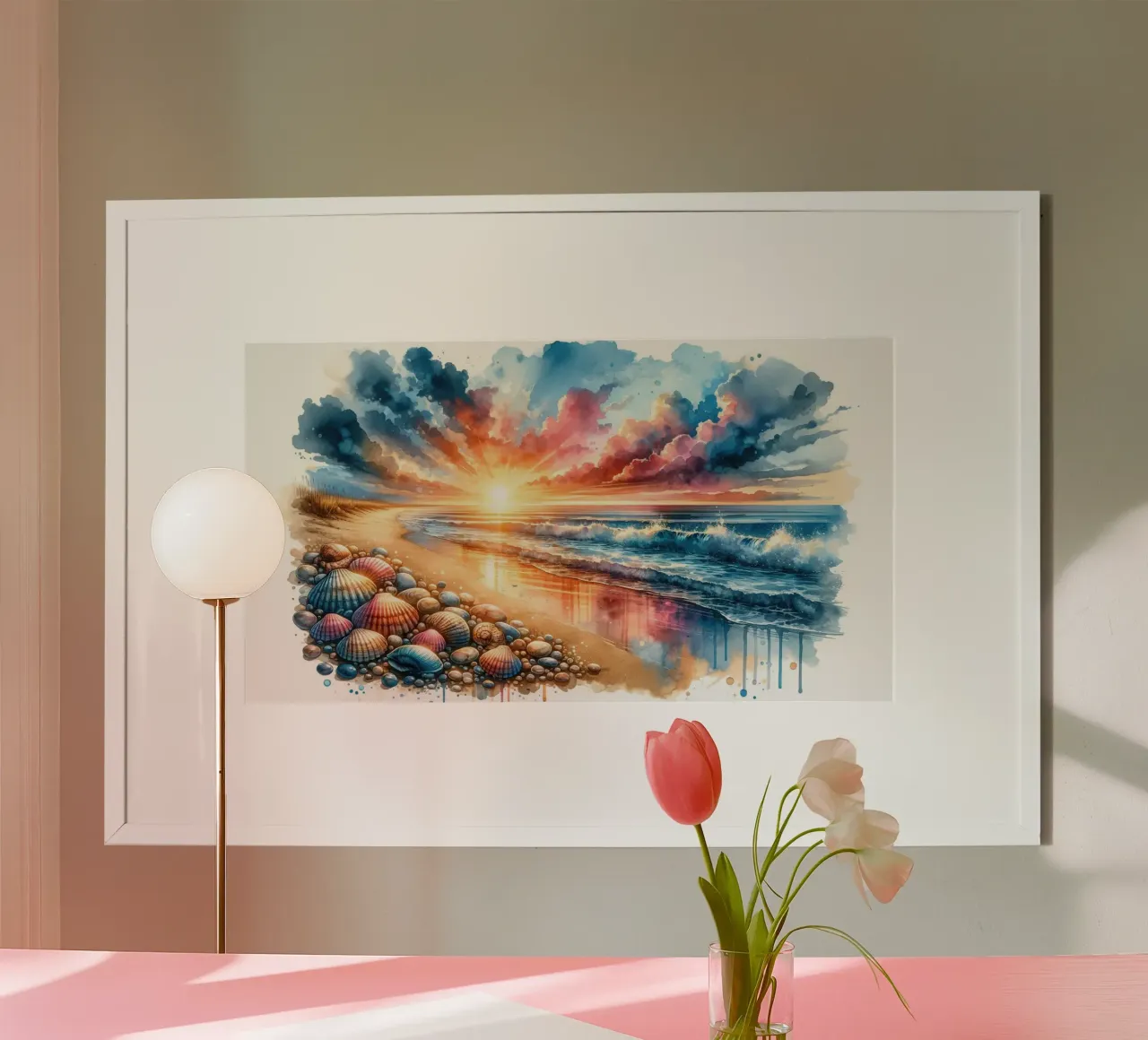 Crepuscolo dell'oceano poster da Chromatic Fusion Studio